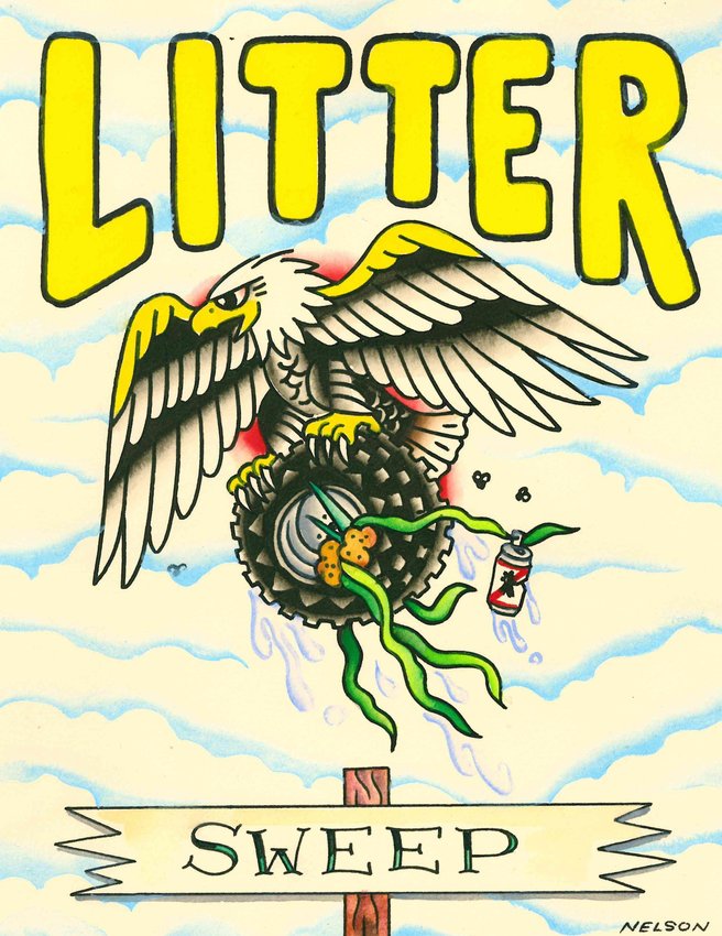 The logo for the 2022 Litter Sweep was created by tattoo artist Dan Nelson, from Honesdale's Happy Tattoo.